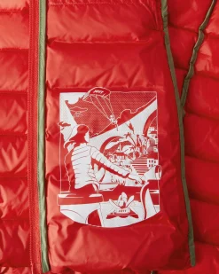 JOTT Lightweight Hooded Down Jacket Bright Red Cloe 318 Fire Red Best