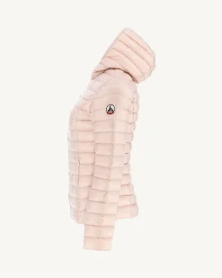 JOTT Lightweight Hooded Padded Jacket Pale Pink Cloe 471 Pale Pink New