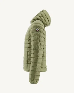 JOTT Lightweight Hooded Puffer Jacket Light Khaki Nico 247 Bush Shop
