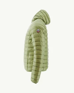 JOTT Lightweight Hooded Puffer Jacket Light Khaki Nico 247 Bush Shop