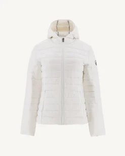 JOTT Lightweight Hooded Puffer Jacket White Cloe 901 White Sale