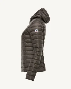 JOTT Lightweight Plomb Cloe Hooded Down Jacket 509 Lead Shop