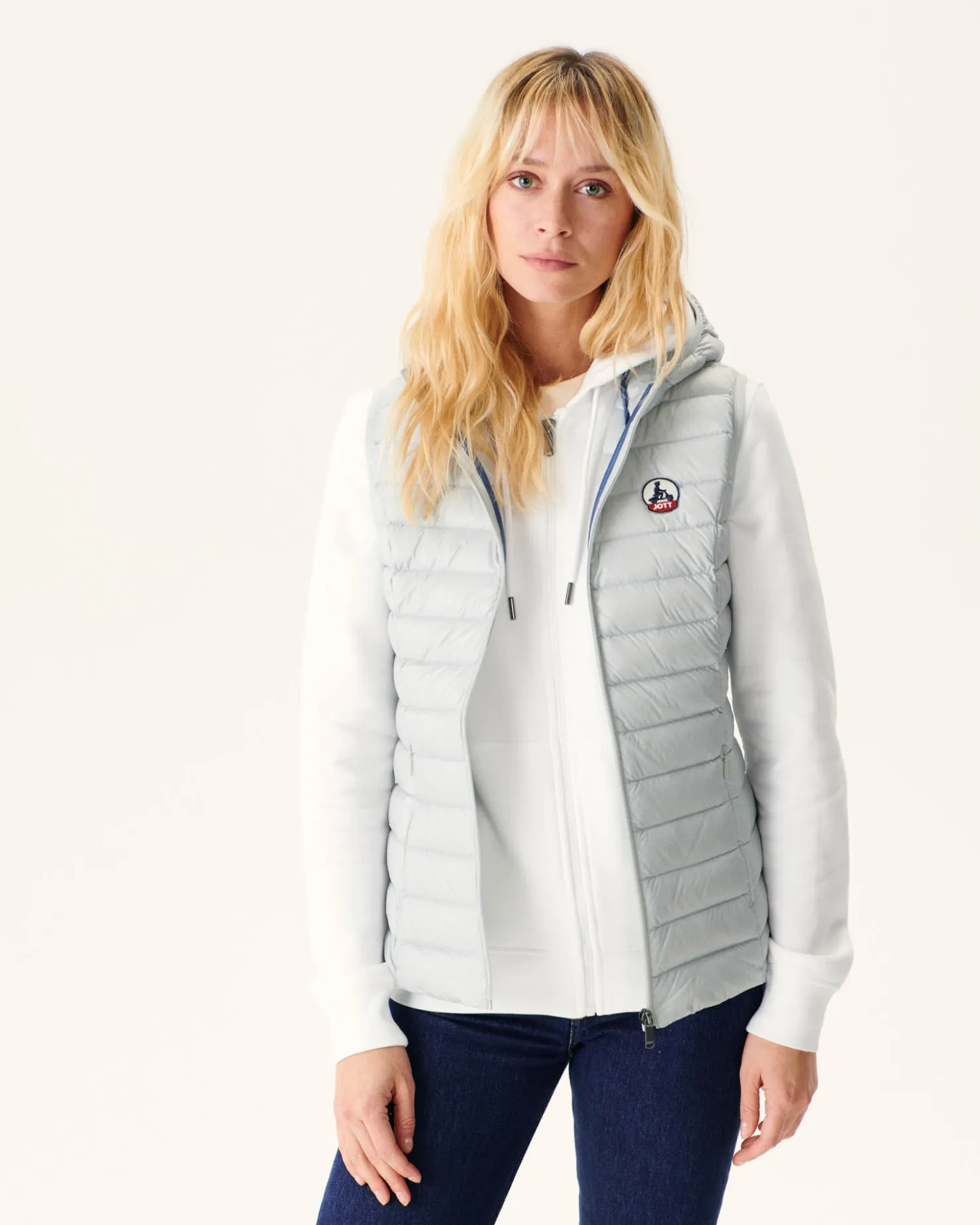 JOTT Lightweight Sleeveless Padded Jacket Light Gray Mali 532 Soft Gray Outlet