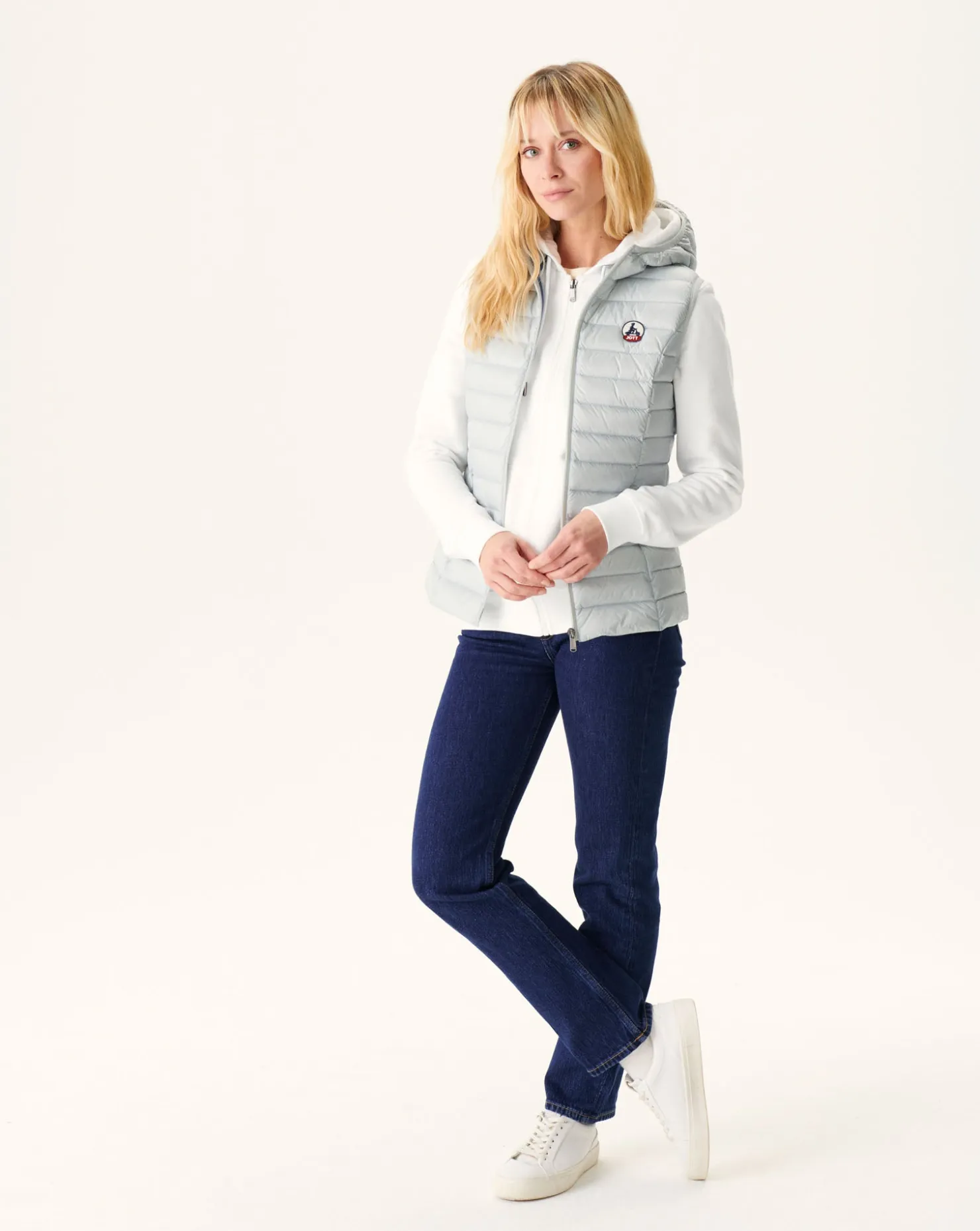 JOTT Lightweight Sleeveless Padded Jacket Light Gray Mali 532 Soft Gray Outlet