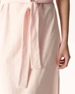 JOTT Long Belted Dress In Terry Cloth Light Pink Ibiza 463 Soft Pink New
