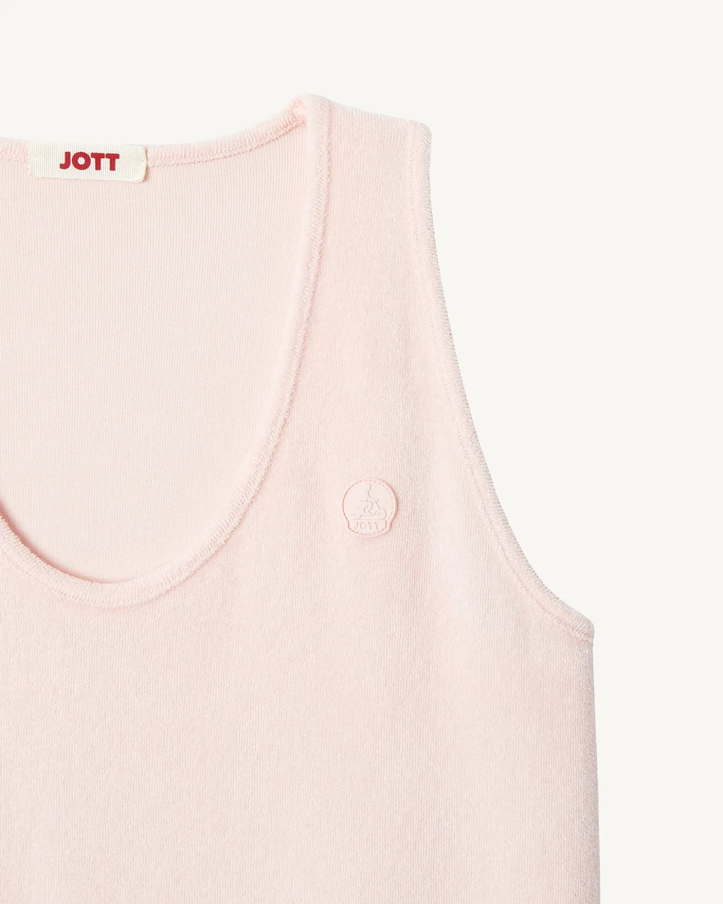 JOTT Long Belted Dress In Terry Cloth Light Pink Ibiza 463 Soft Pink New