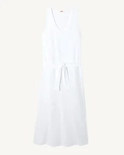 JOTT Long Belted Terrycloth Dress Ibiza White 901 White Sale