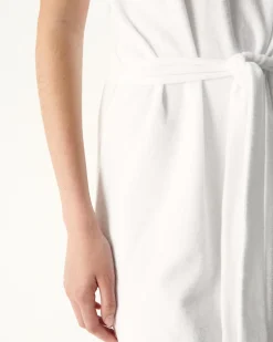 JOTT Long Belted Terrycloth Dress Ibiza White 901 White Sale