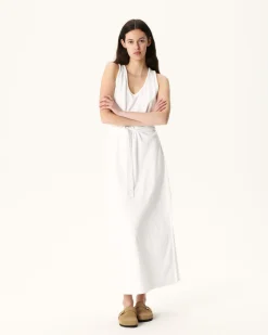 JOTT Long Belted Terrycloth Dress Ibiza White 901 White Sale