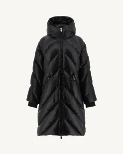 JOTT Long Great Cold Padded Jacket Black Comet 999 Black Clearance