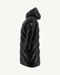 JOTT Long Great Cold Padded Jacket Black Comet 999 Black Clearance