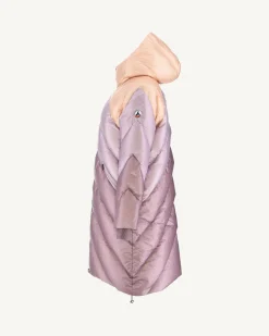 JOTT Long Hooded Puffer Jacket Grand Cold Combo Purple Comet 8500 Purple Combo Fashion