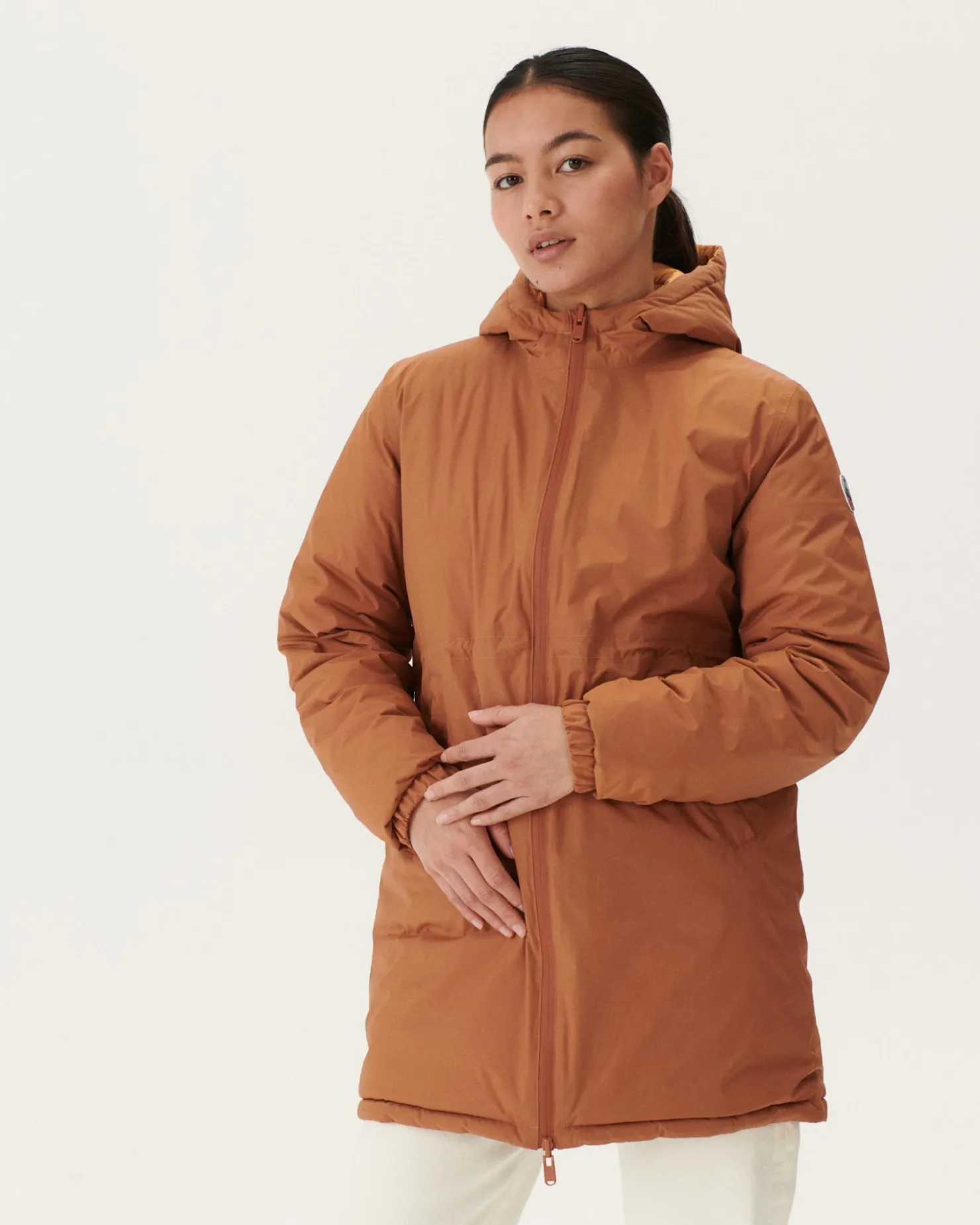 JOTT Long Reversible Down Jacket Camel/Light Camel Roma 8390 Camel / Rust Clearance