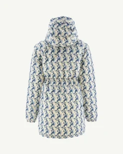 JOTT Long Reversible Down Jacket With Ecru Monogram Print/Ecru Roma 8952 Monogram Off / Off-White Online