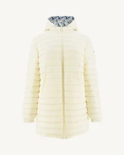 JOTT Long Reversible Down Jacket With Ecru Monogram Print/Ecru Roma 8952 Monogram Off / Off-White Online