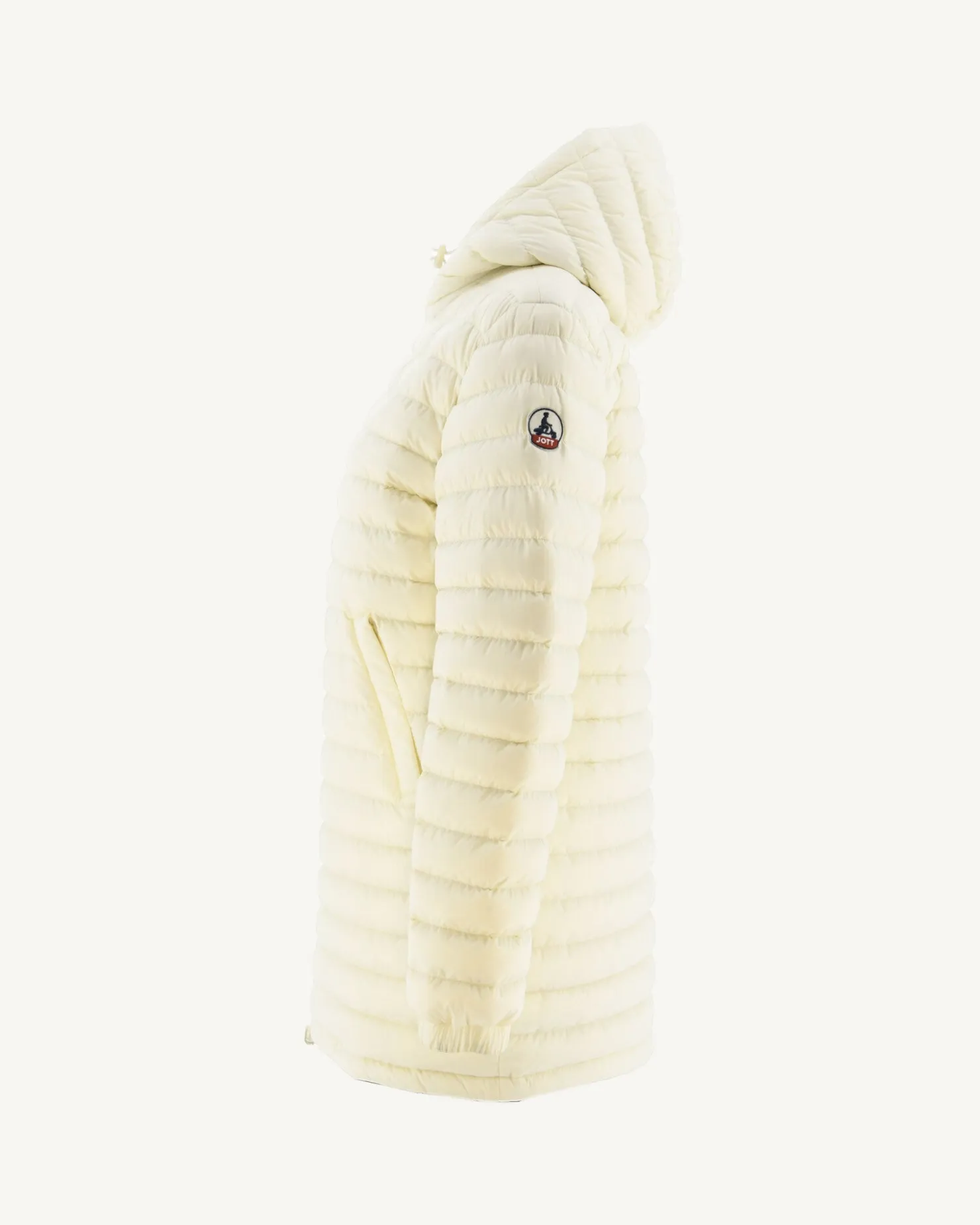 JOTT Long Reversible Down Jacket With Ecru Monogram Print/Ecru Roma 8952 Monogram Off / Off-White Online