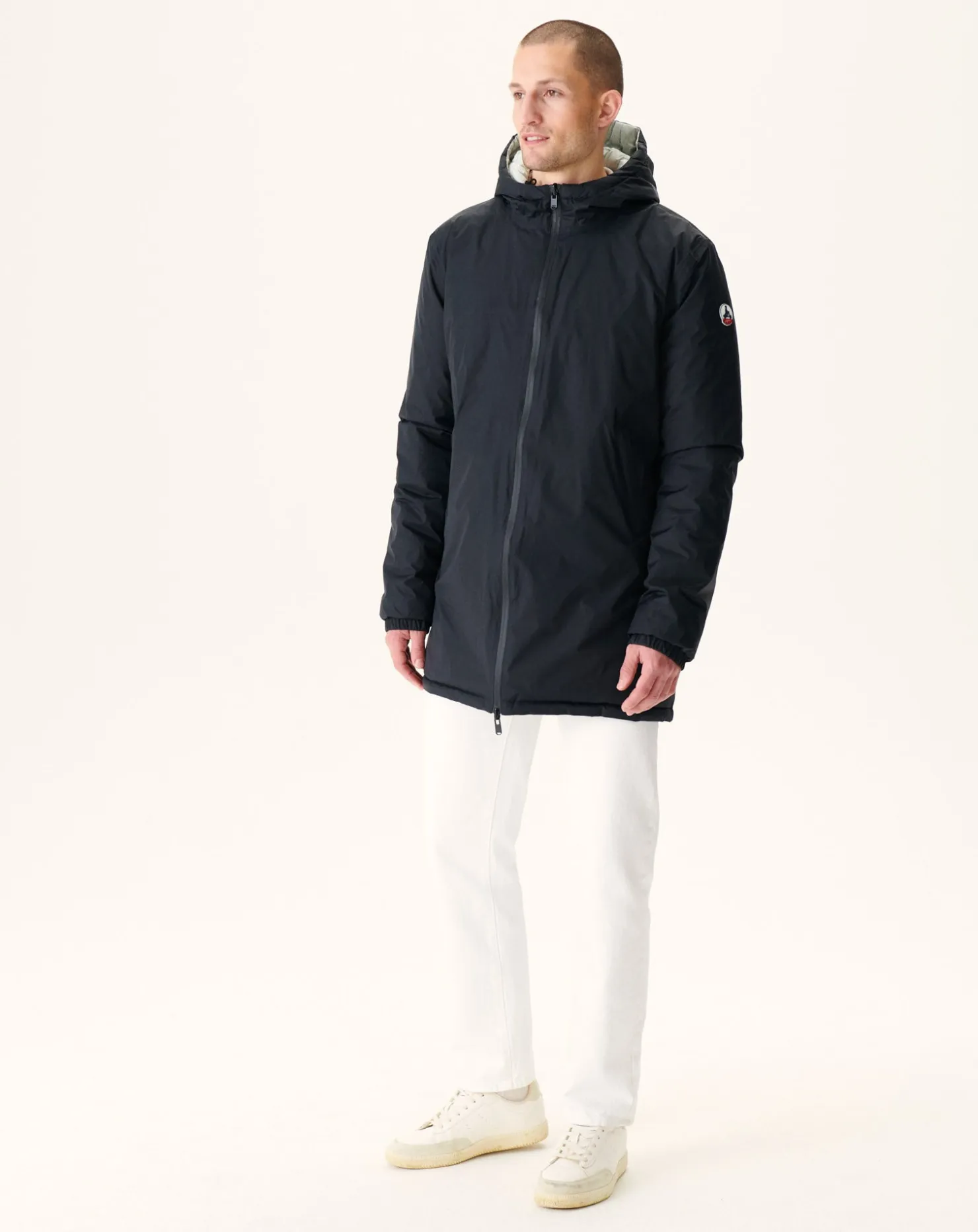 JOTT Long Reversible Hooded Down Jacket Black/Light Gray Amsterdam 9902 Black / Soft Gray Cheap