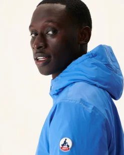 JOTT Long Reversible Hooded Down Jacket Azur/Marine Amsterdam 1830 Azure / Navy Flash Sale