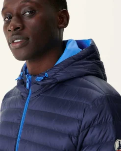 JOTT Long Reversible Hooded Down Jacket Azur/Marine Amsterdam 1830 Azure / Navy Flash Sale