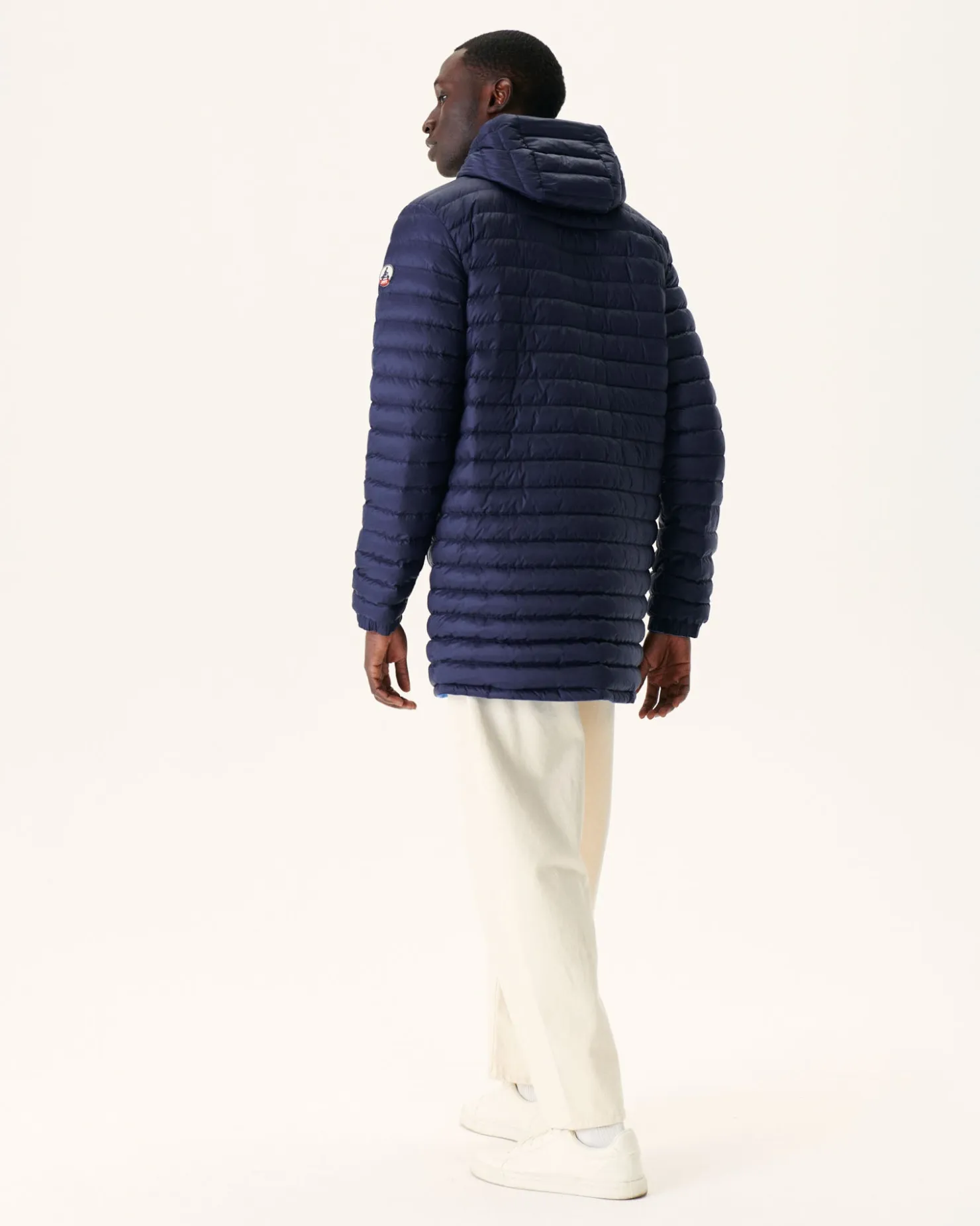 JOTT Long Reversible Hooded Down Jacket Azur/Marine Amsterdam 1830 Azure / Navy Flash Sale