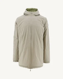 JOTT Long Reversible Hooded Puffer Jacket Beige/Light Khaki Amsterdam 8040 Beige / Bush Hot