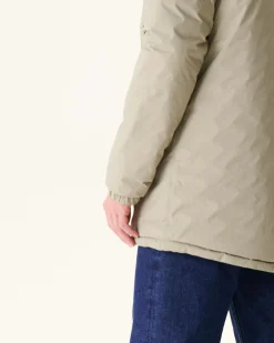 JOTT Long Reversible Hooded Puffer Jacket Beige/Light Khaki Amsterdam 8040 Beige / Bush Hot