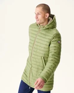 JOTT Long Reversible Hooded Puffer Jacket Beige/Light Khaki Amsterdam 8040 Beige / Bush Hot