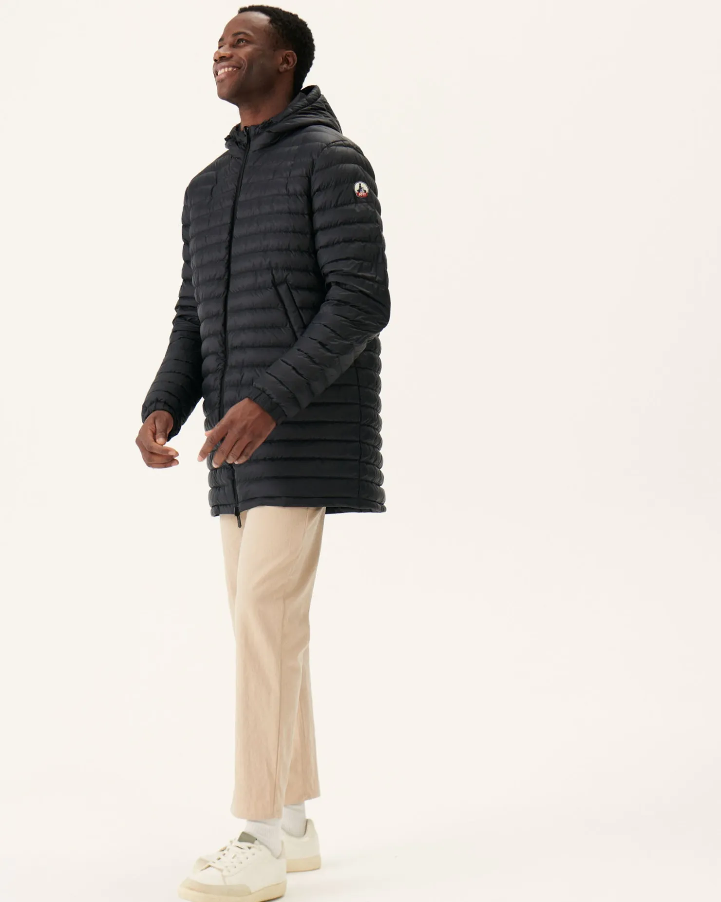JOTT Long Reversible Hooded Puffer Jacket Black Amsterdam 999 Noir Cheap