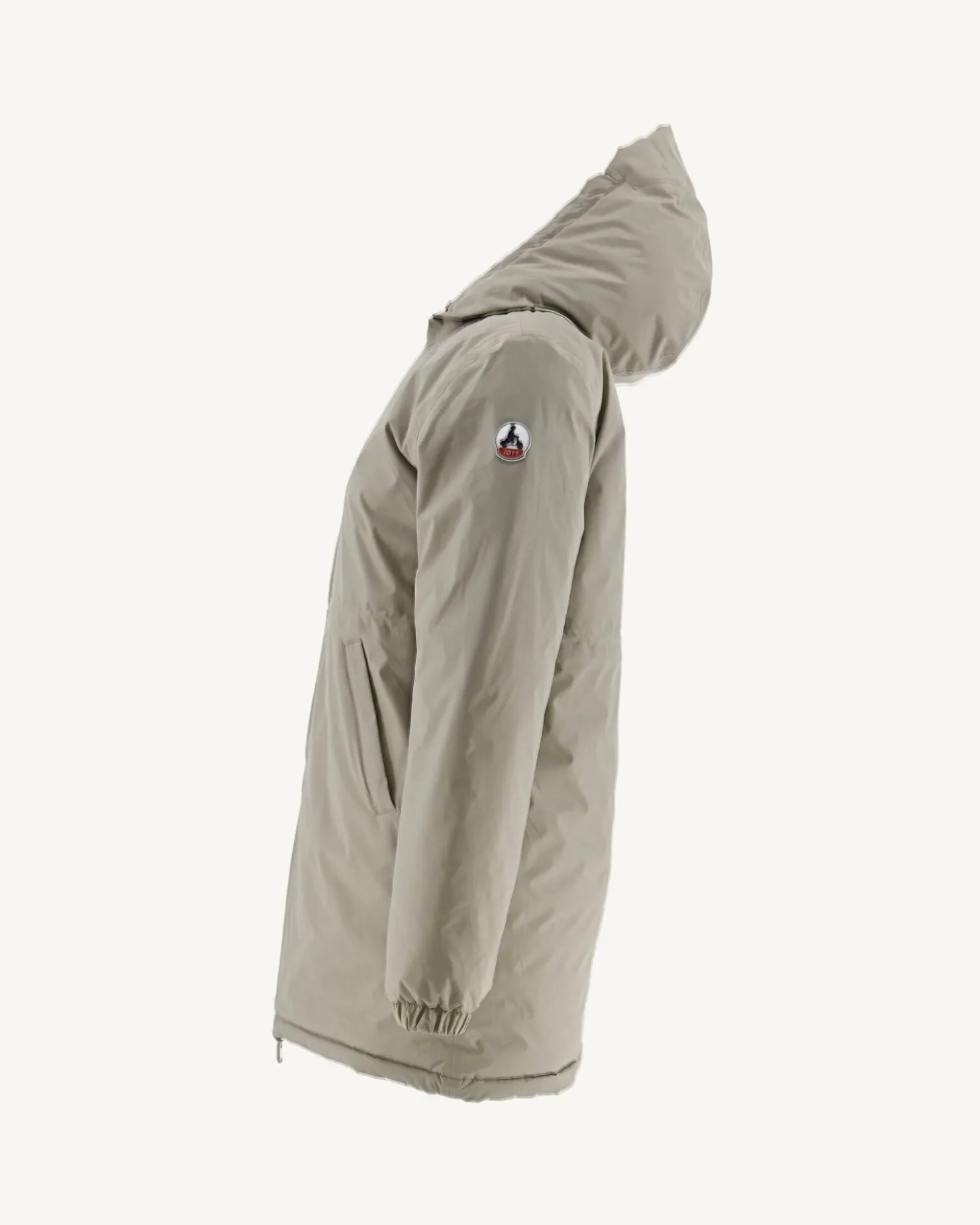 JOTT Long Reversible Puffer Jacket Beige/Light Khaki Roma Print 8042 Beige / Monogram Bush Discount