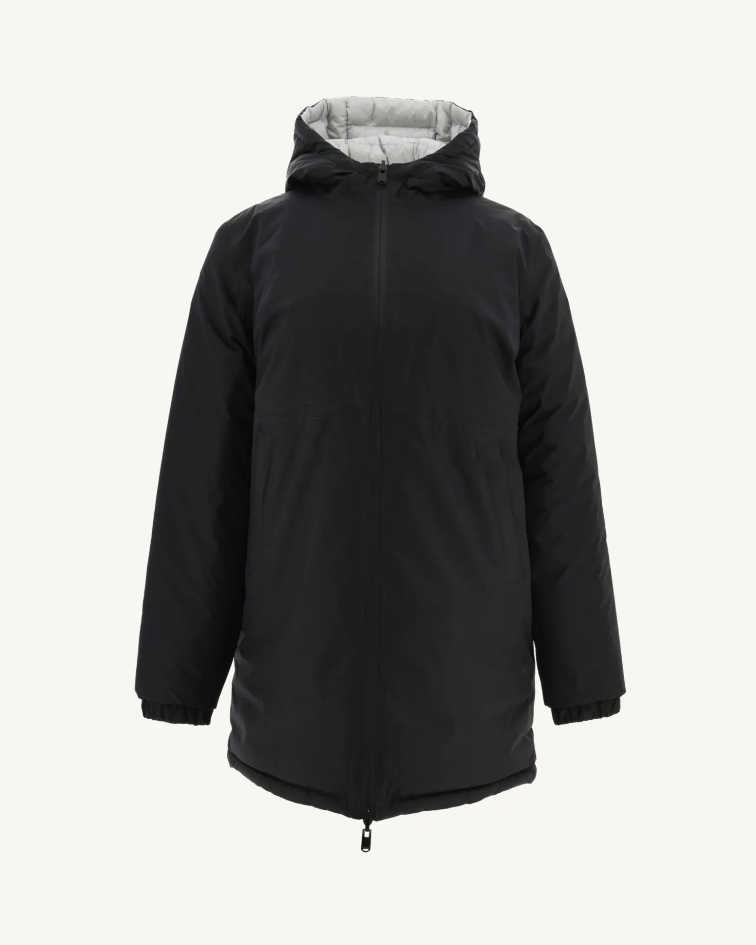JOTT Long Reversible Puffer Jacket Black/Light Gray Roma 9902 Black / Soft Gray Best