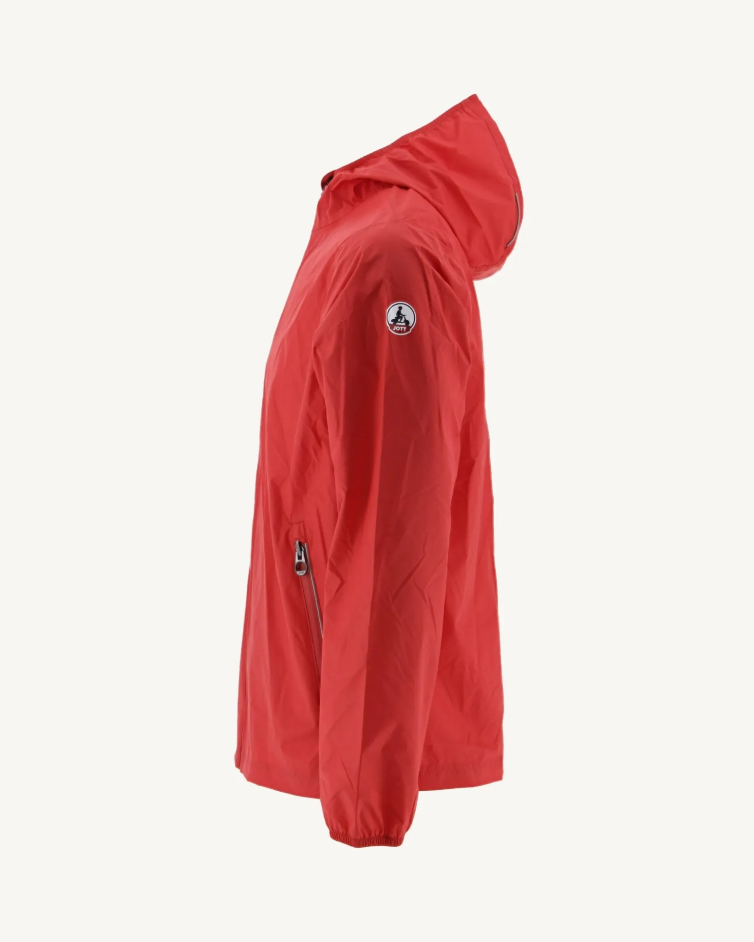 JOTT Manila Bright Red Packable Hooded Jacket 318 Fire Red Best Sale
