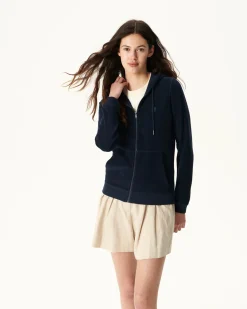 JOTT Marine Corail Zipped Terrycloth Jacket 104 Navy Sale