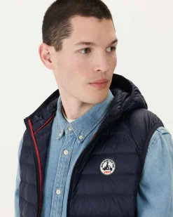 JOTT Marine Pat Hooded Sleeveless Down Jacket 104 Marine Cheap