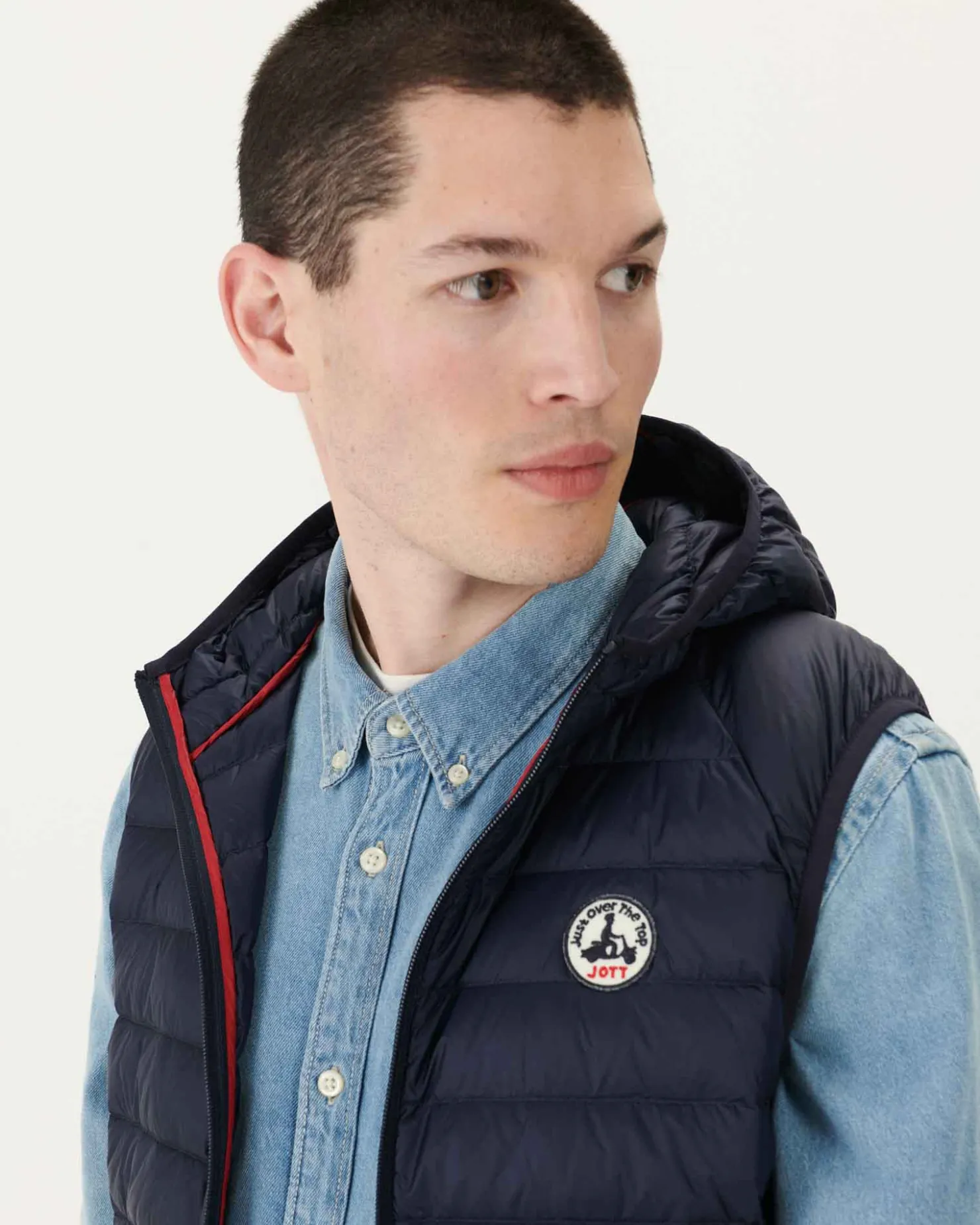 JOTT Marine Pat Hooded Sleeveless Down Jacket 104 Marine Cheap