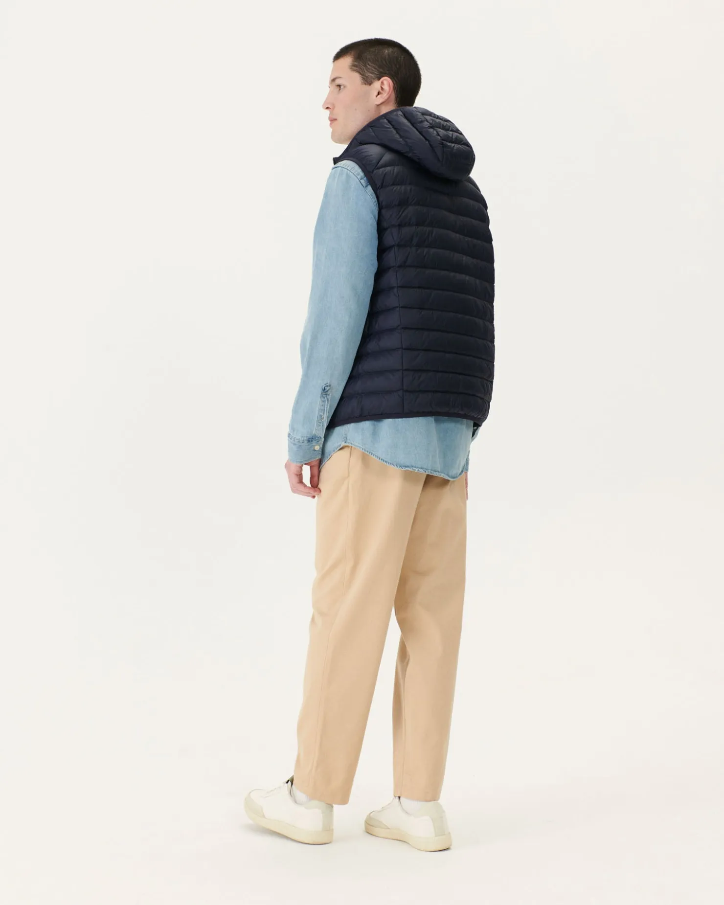 JOTT Marine Pat Hooded Sleeveless Down Jacket 104 Marine Cheap