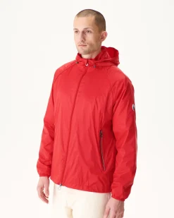 JOTT Mistral Bright Red Hooded Windbreaker 318 Fire Red Discount