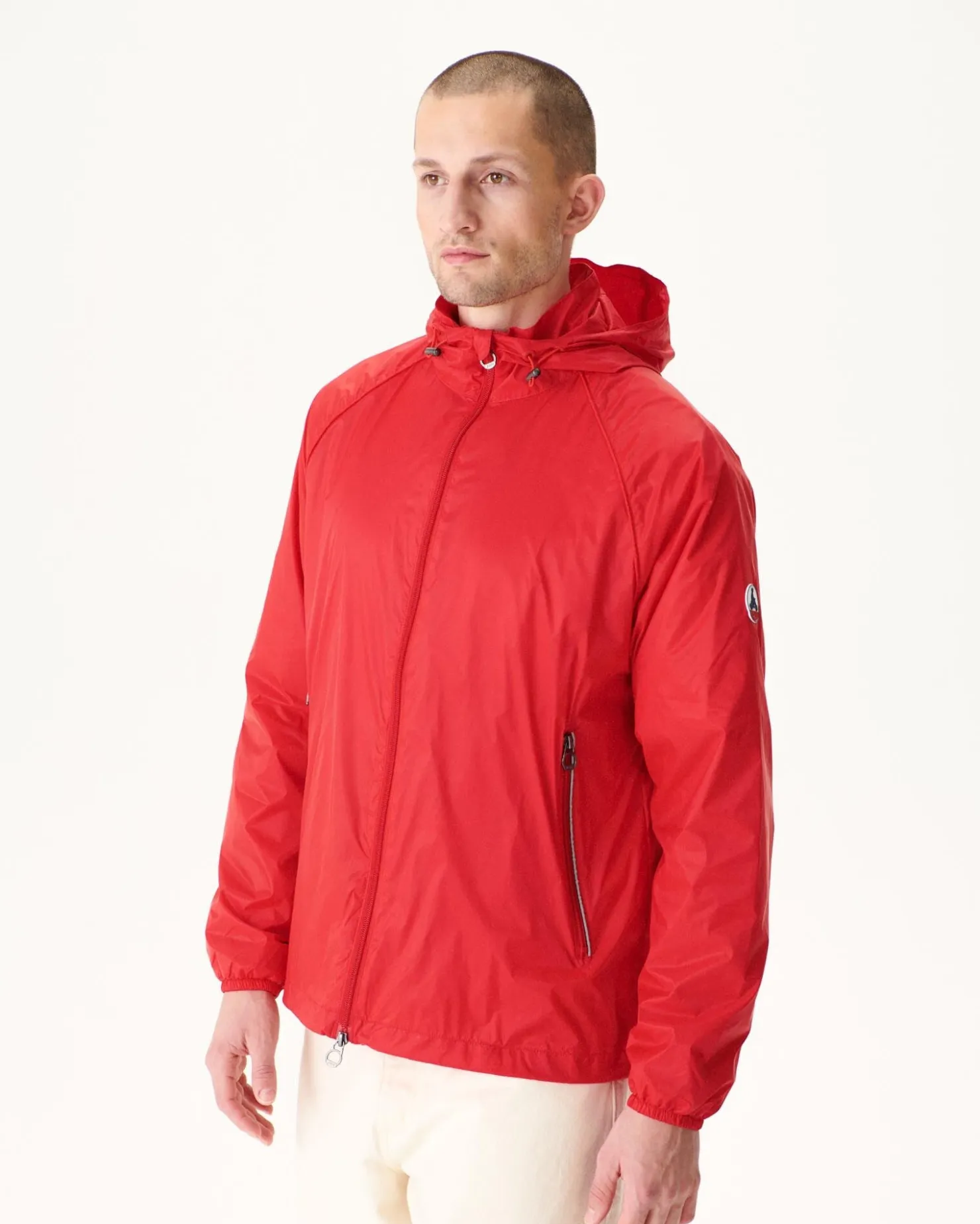 JOTT Mistral Bright Red Hooded Windbreaker 318 Fire Red Discount