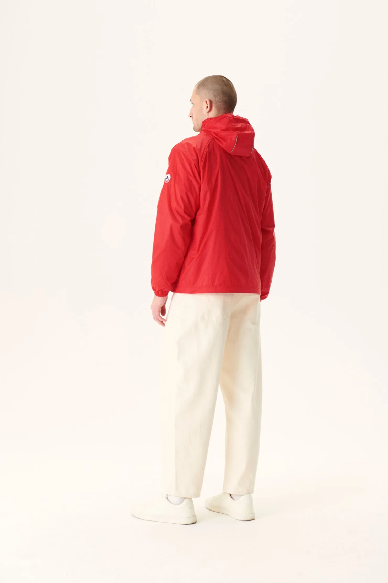 JOTT Mistral Bright Red Hooded Windbreaker 318 Fire Red Discount