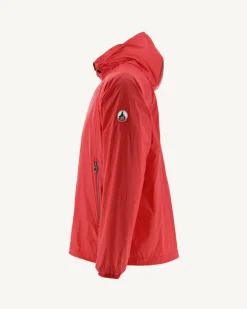 JOTT Mistral Bright Red Hooded Windbreaker 318 Fire Red Discount
