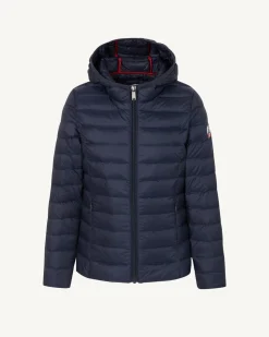 JOTT Navy Carla Children'S Lightweight Hooded Down Jacket 104 Marine Best Sale
