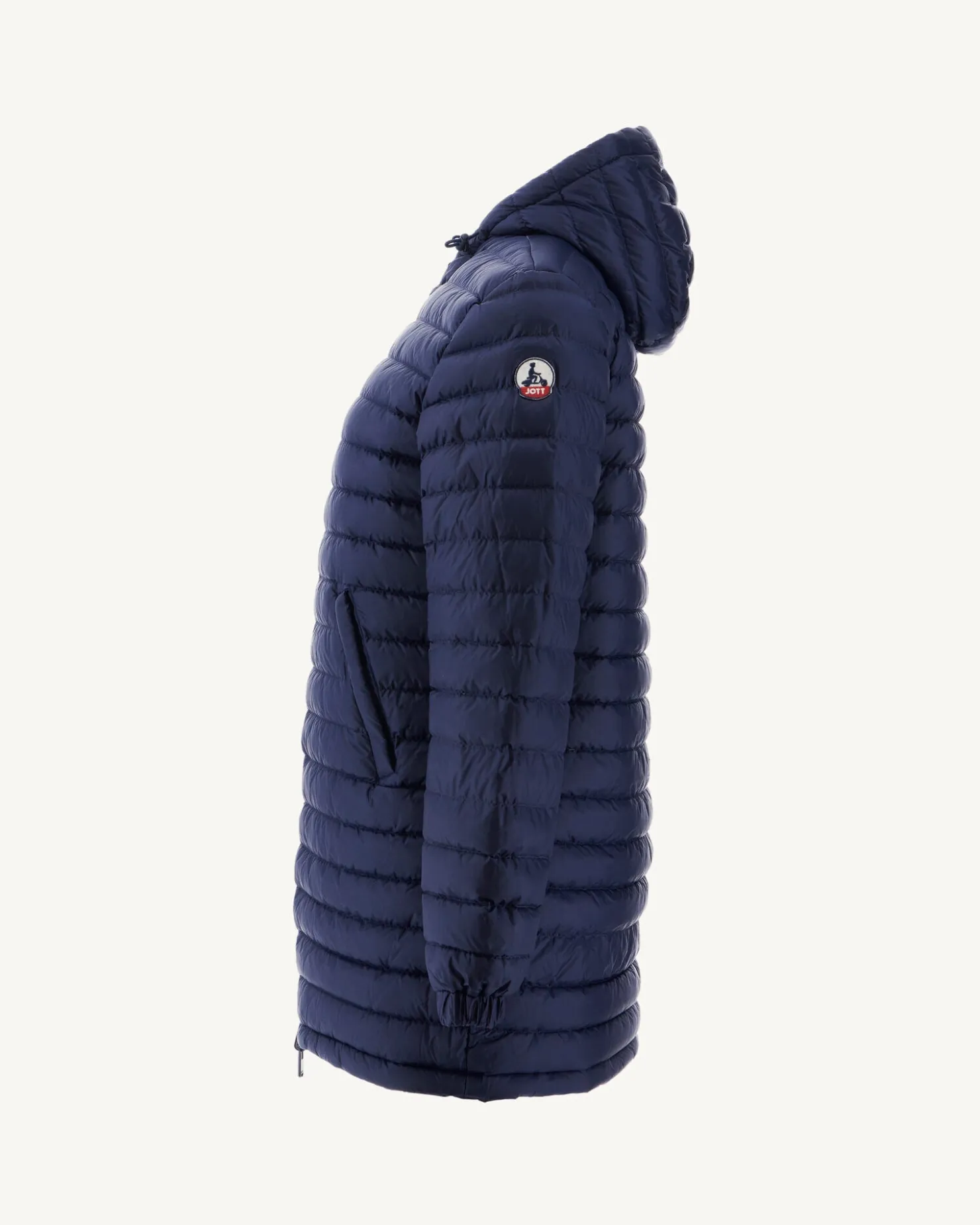 JOTT Navy Roma Reversible Long Down Jacket 104 Marine Cheap