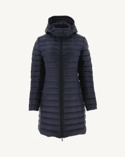 JOTT Navy Vero Long Hooded Puffer Jacket 104 Navy Hot