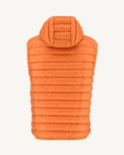 JOTT Orange Pat Hooded Sleeveless Down Jacket 727 Orange New
