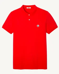 JOTT Organic Cotton Polo Shirt Bright Red Marbella 318 Fire Red Hot