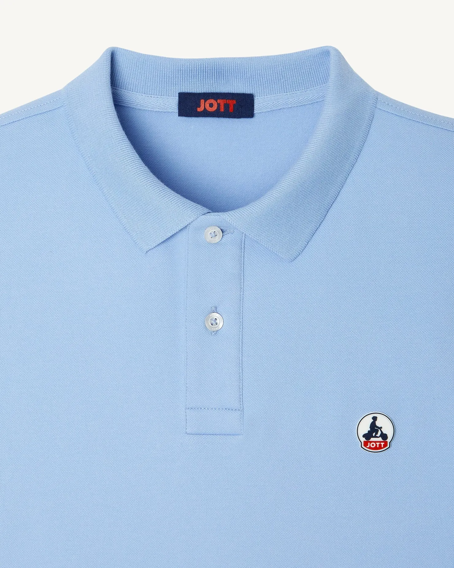 JOTT Organic Cotton Polo Shirt Light Blue Marbella 180 Soft Blue Discount