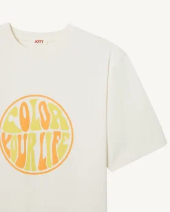 JOTT Organic Cotton T-Shirt Ecru Leo 895 Off-White Clearance
