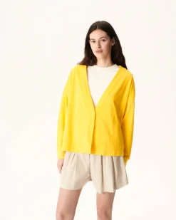 JOTT Pamplona Citron Long Sleeve Cardigan 631 Lemon Fashion