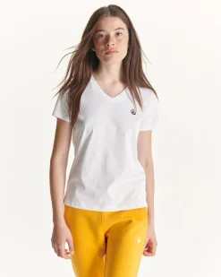 JOTT Plain V-Neck Organic Cotton T-Shirt White Cancun 901 White Hot