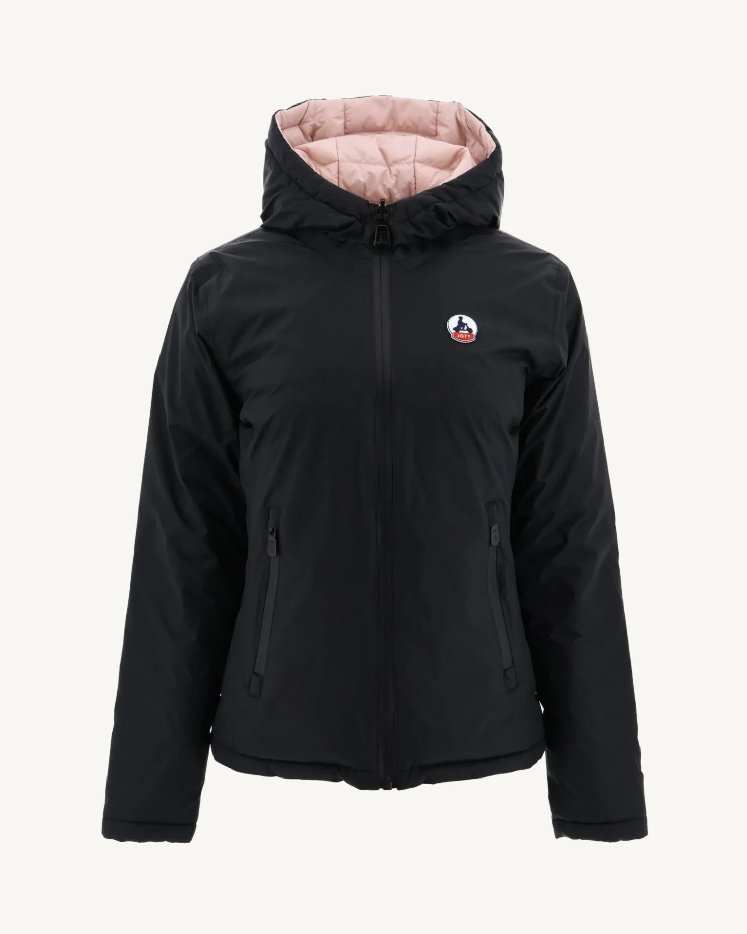 JOTT Reversible Down Jacket Black/Vienne Pale Pink 964 Black/Pale Pink Shop
