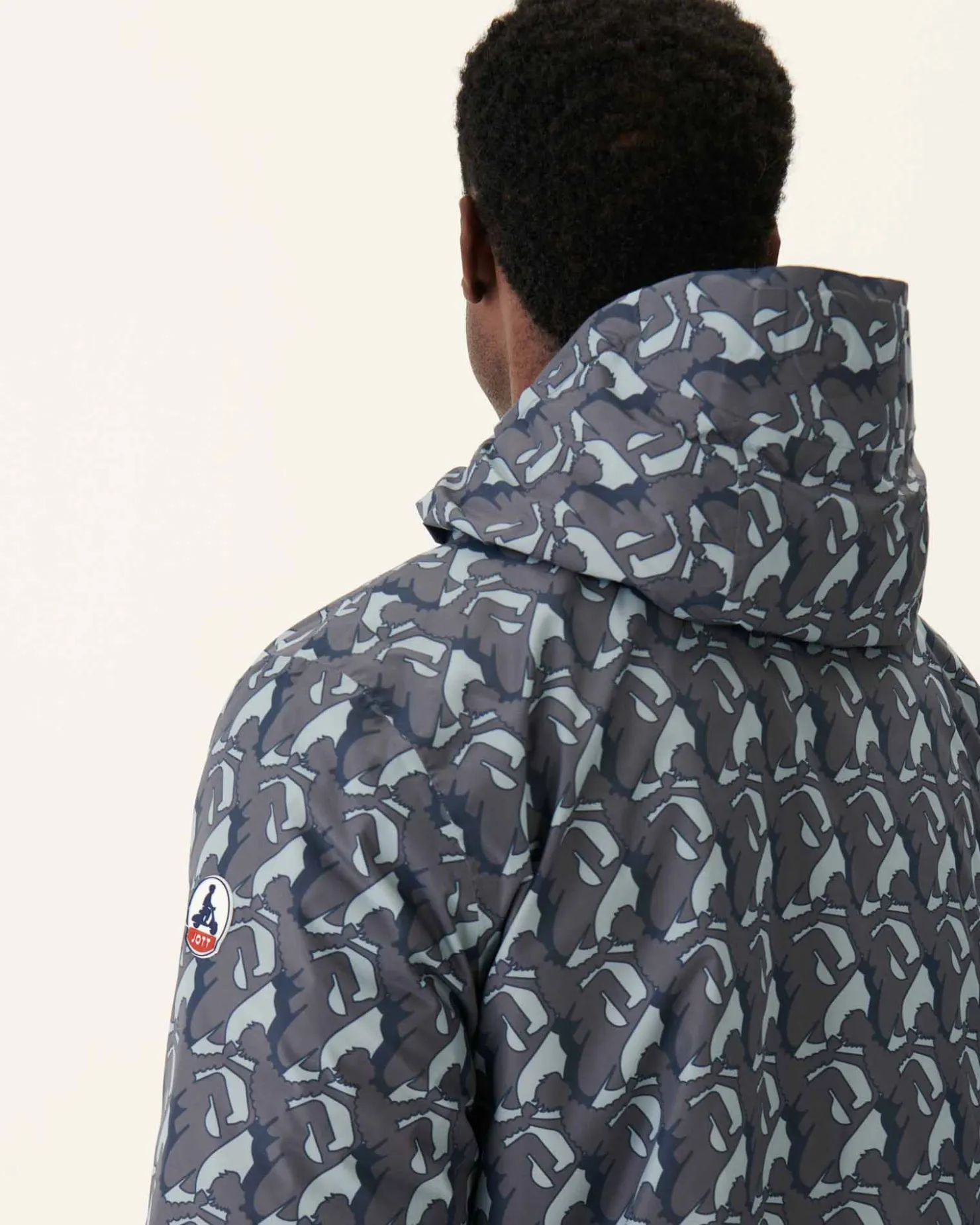 JOTT Reversible Hooded Down Jacket Monogram Anthra/Anthra Bergen 5040 Monogram Anthra / Anthra Best